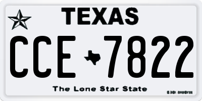 TX license plate CCE7822