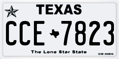 TX license plate CCE7823