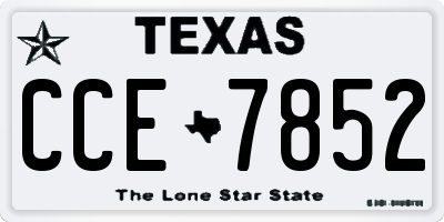 TX license plate CCE7852