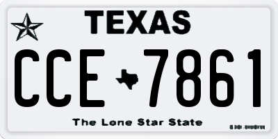 TX license plate CCE7861