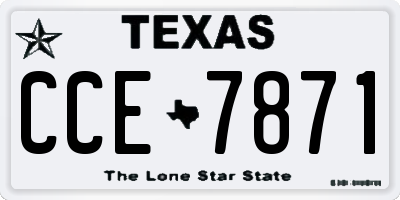 TX license plate CCE7871