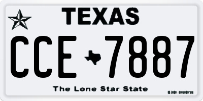 TX license plate CCE7887