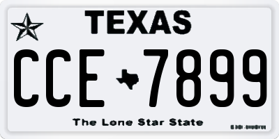 TX license plate CCE7899