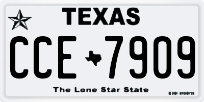 TX license plate CCE7909