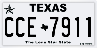 TX license plate CCE7911