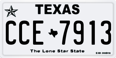 TX license plate CCE7913