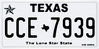 TX license plate CCE7939