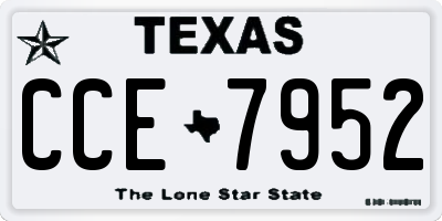 TX license plate CCE7952