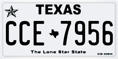 TX license plate CCE7956