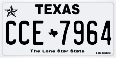 TX license plate CCE7964