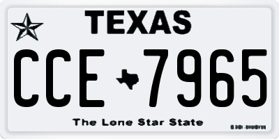 TX license plate CCE7965