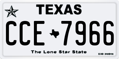 TX license plate CCE7966