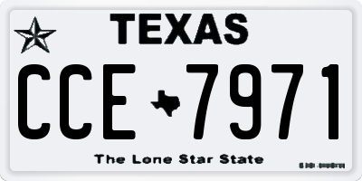 TX license plate CCE7971
