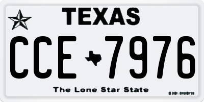 TX license plate CCE7976
