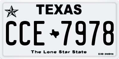 TX license plate CCE7978