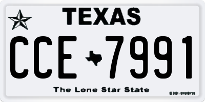 TX license plate CCE7991