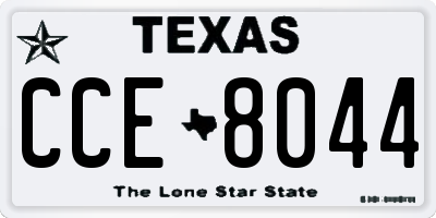 TX license plate CCE8044