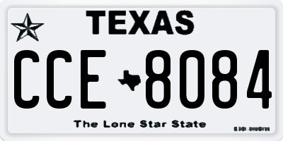 TX license plate CCE8084