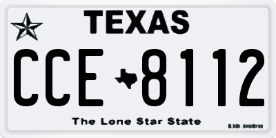 TX license plate CCE8112