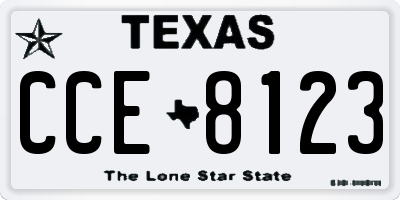 TX license plate CCE8123
