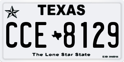 TX license plate CCE8129