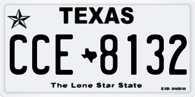 TX license plate CCE8132
