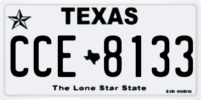 TX license plate CCE8133