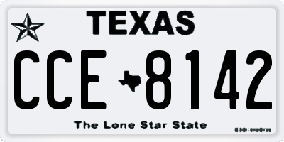TX license plate CCE8142