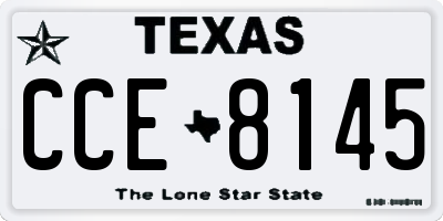 TX license plate CCE8145