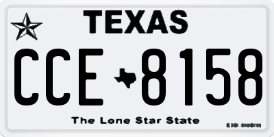 TX license plate CCE8158