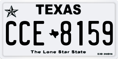 TX license plate CCE8159