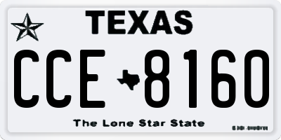 TX license plate CCE8160