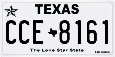 TX license plate CCE8161