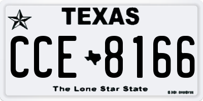 TX license plate CCE8166