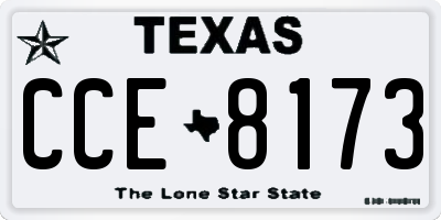 TX license plate CCE8173
