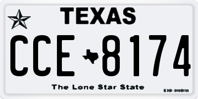 TX license plate CCE8174