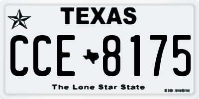 TX license plate CCE8175