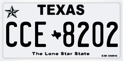TX license plate CCE8202
