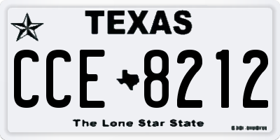 TX license plate CCE8212