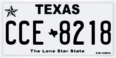 TX license plate CCE8218
