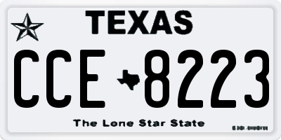 TX license plate CCE8223