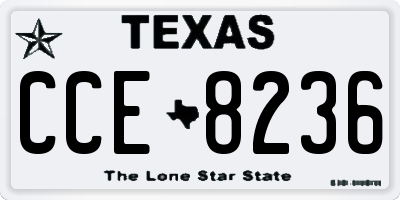 TX license plate CCE8236