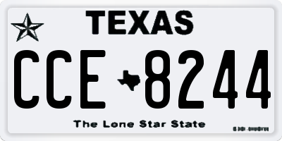 TX license plate CCE8244