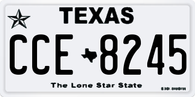 TX license plate CCE8245