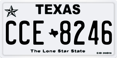 TX license plate CCE8246
