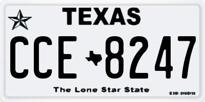 TX license plate CCE8247