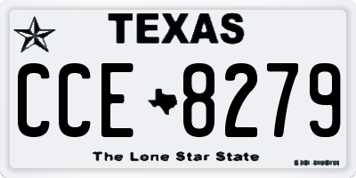 TX license plate CCE8279
