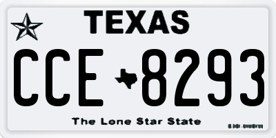 TX license plate CCE8293