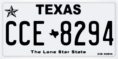 TX license plate CCE8294