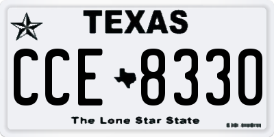 TX license plate CCE8330